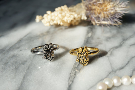 Beating heart Gold/Silver ring
