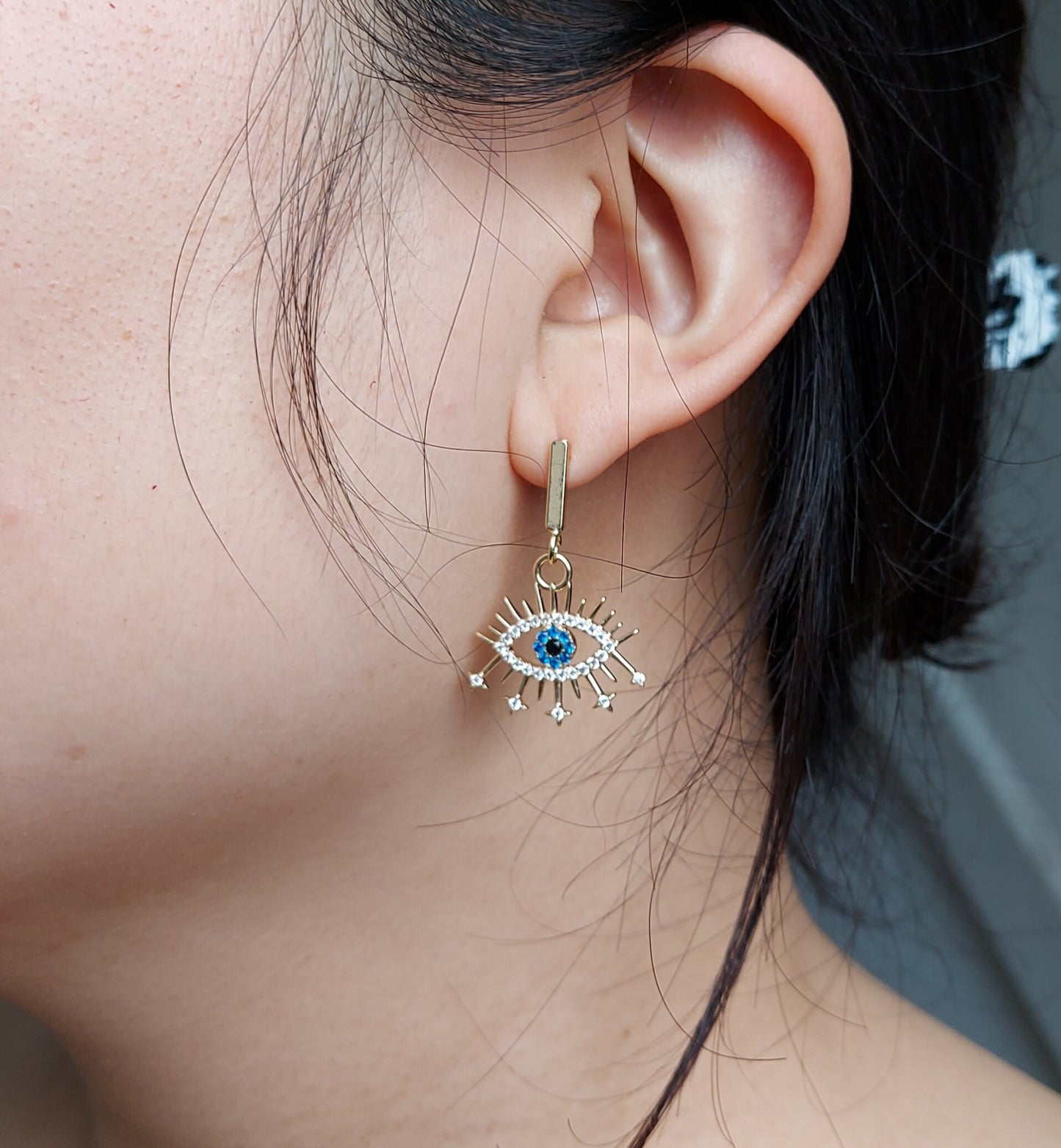 Starry Evil Eye Earrings