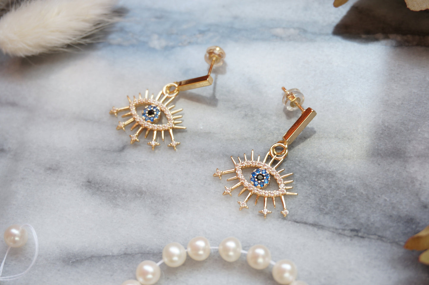 Starry Evil Eye Earrings
