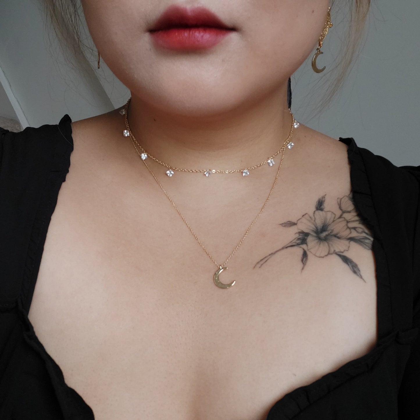SOLSTICE Star / Sun / Moon Dainty Gold Necklaces