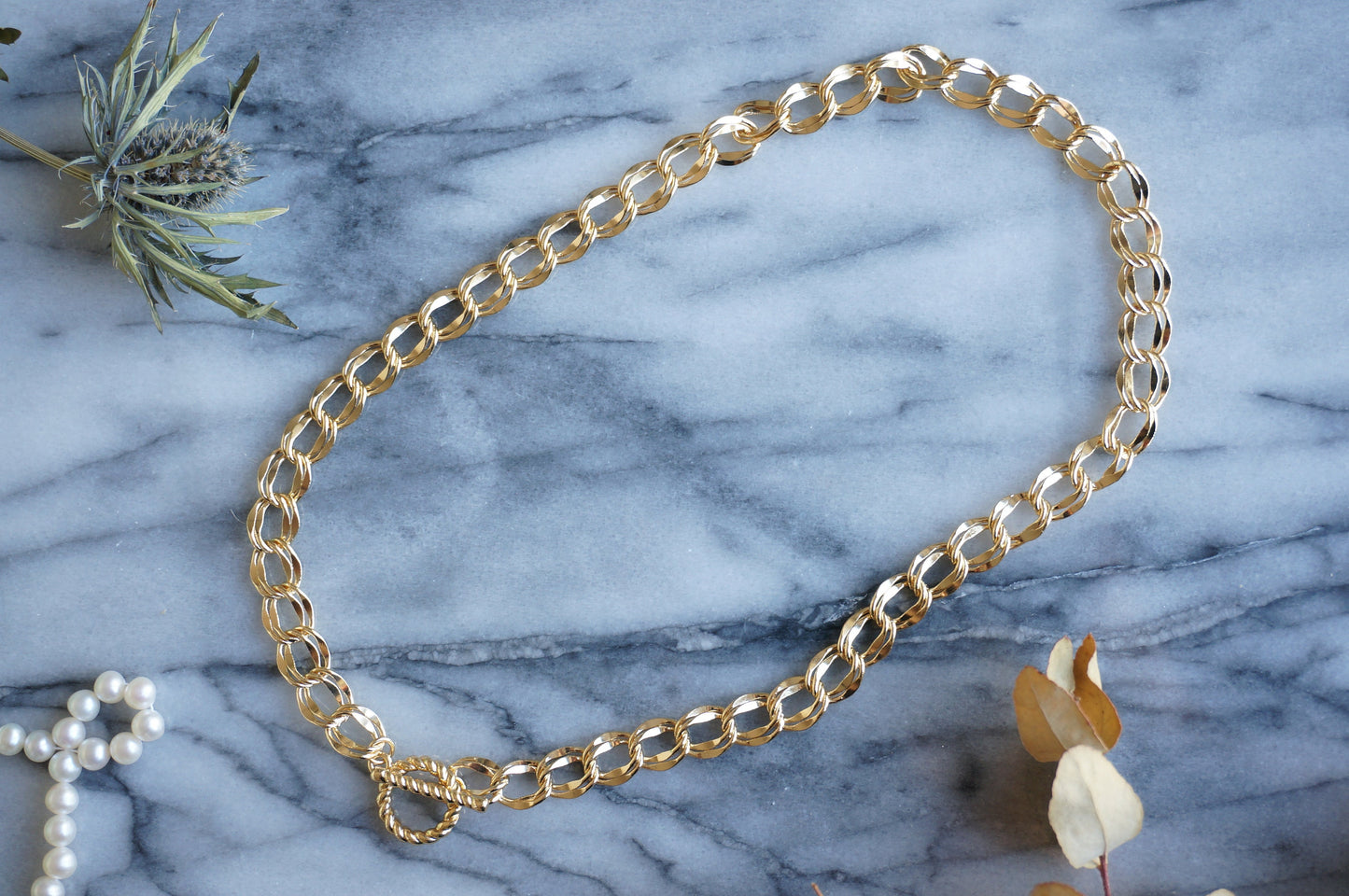LOU 24k Gold Plated Chunky Chain Choker/Necklace