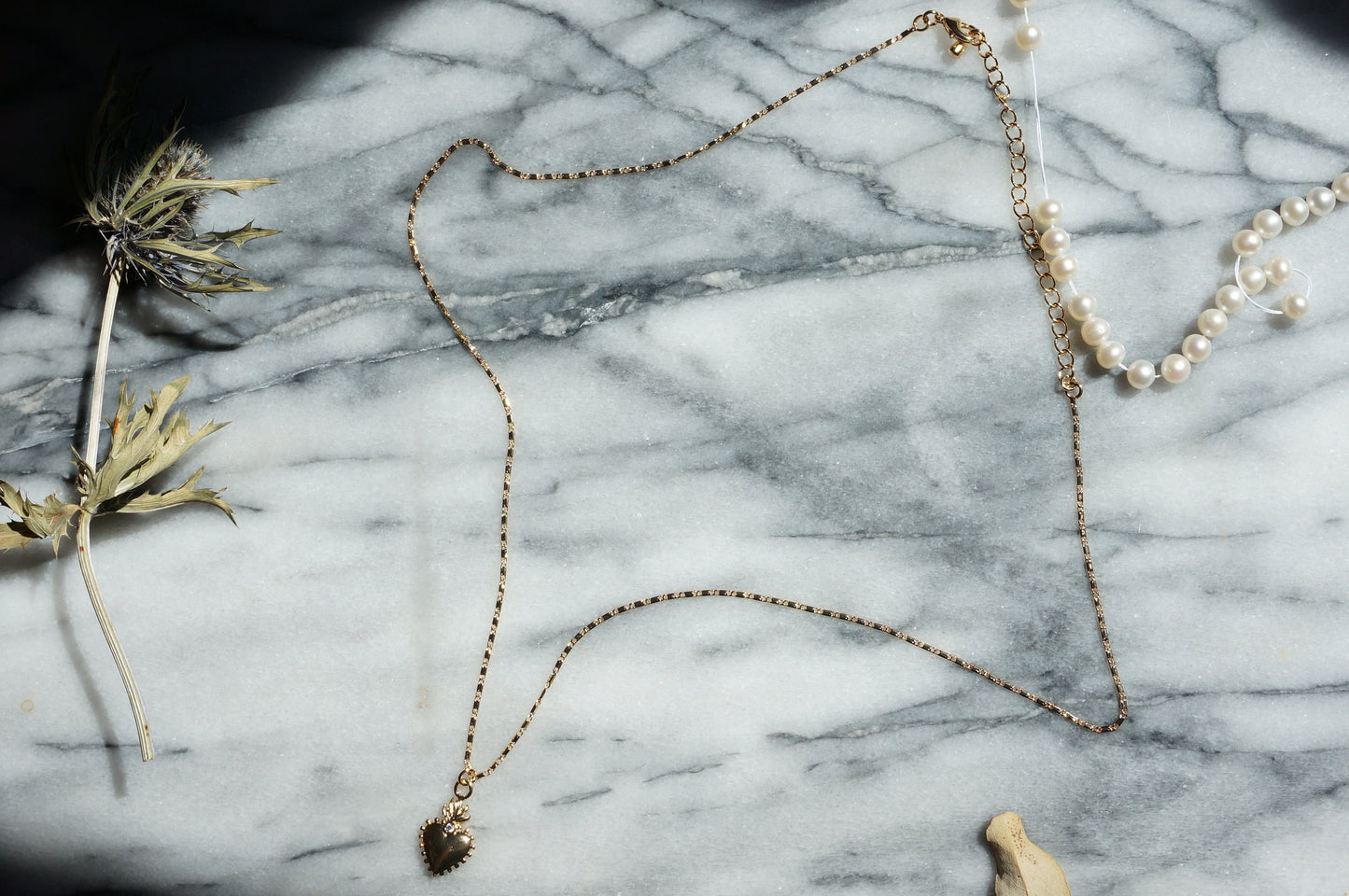 Dainty Sacred Heart Gold / Silver Necklace