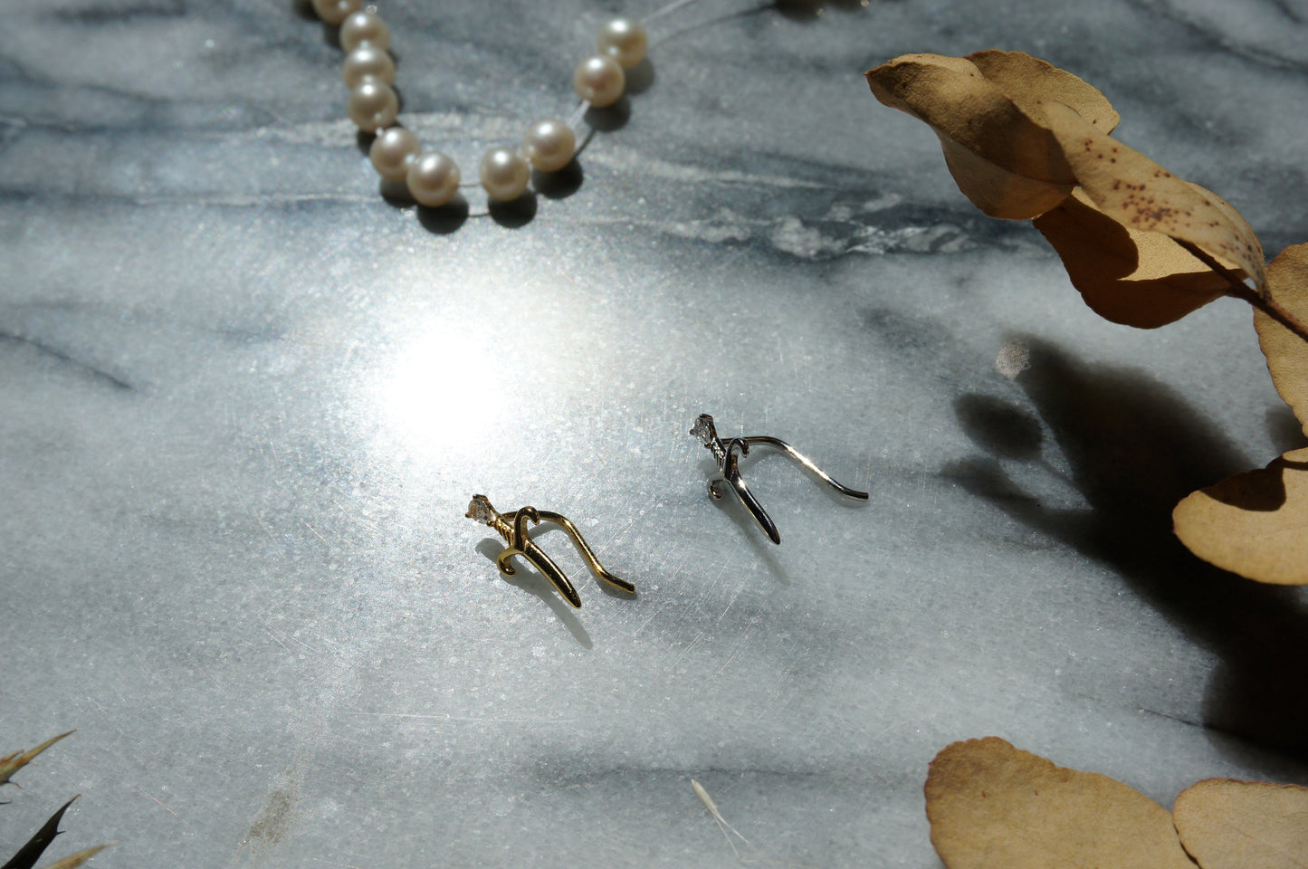 Dainty Dagger Climber SINGLE Earring 925 Sterling Silver Gold/Silver