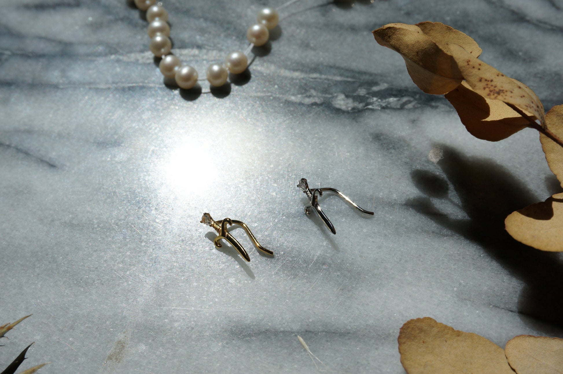 Dainty Dagger Climber SINGLE Earring 925 Sterling Silver Gold/Silver