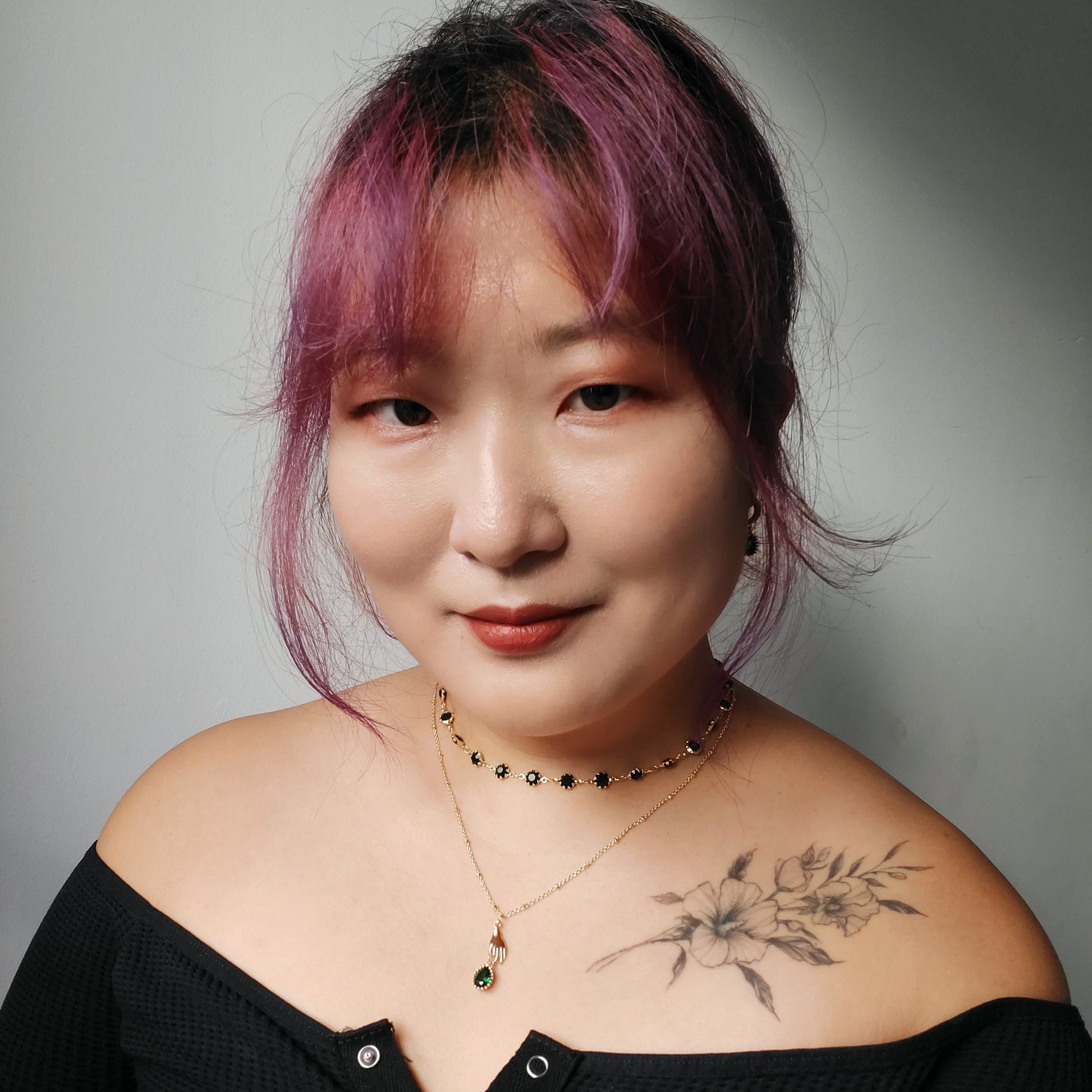 Deep Green Crystal Gold Chain Choker/ Gold Chain Choker