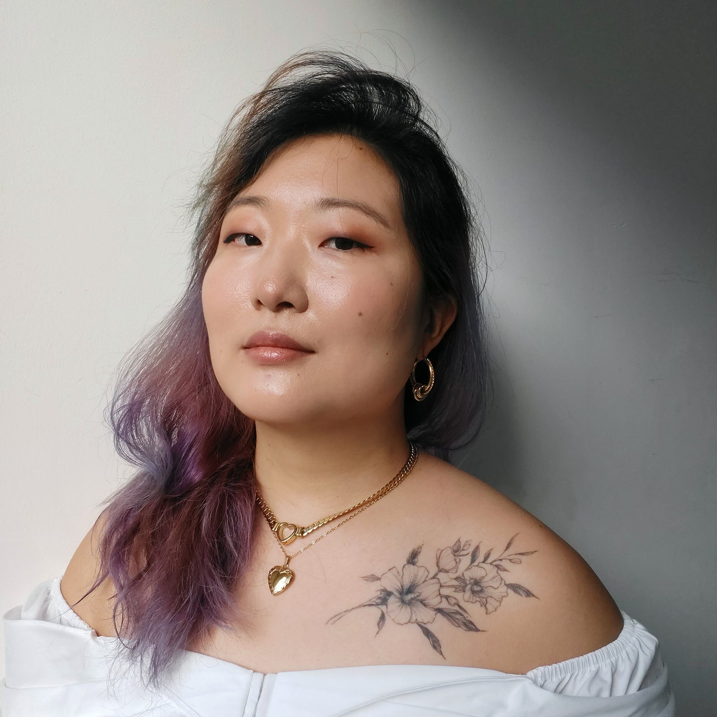 CORAZON Heart Gold/Silver Chunky Chain Necklace