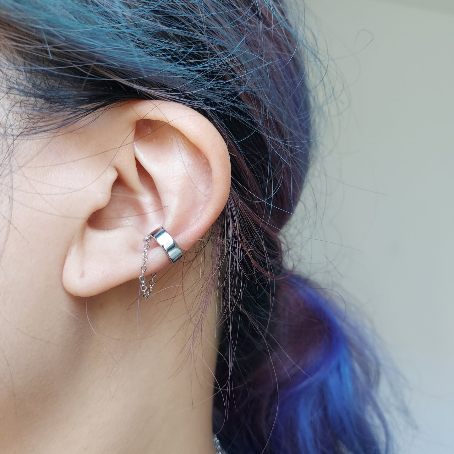 Minimal Sterling Silver Chain Cuff