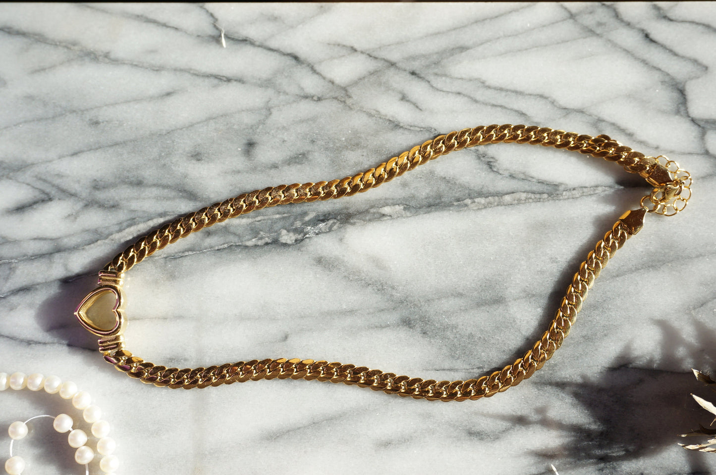 CORAZON Heart Gold/Silver Chunky Chain Necklace