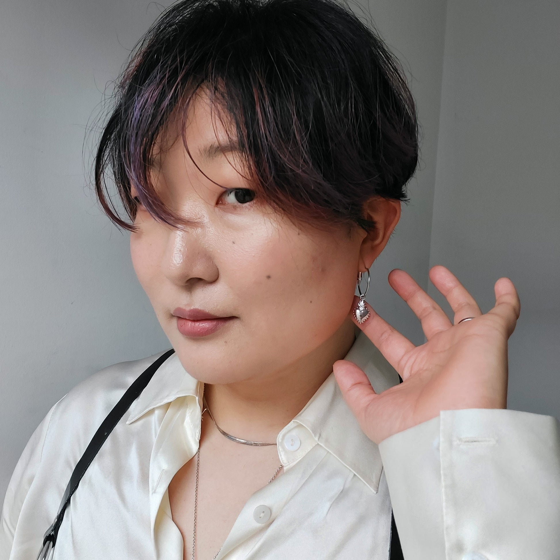 Sacred Heart Hoop Earrings