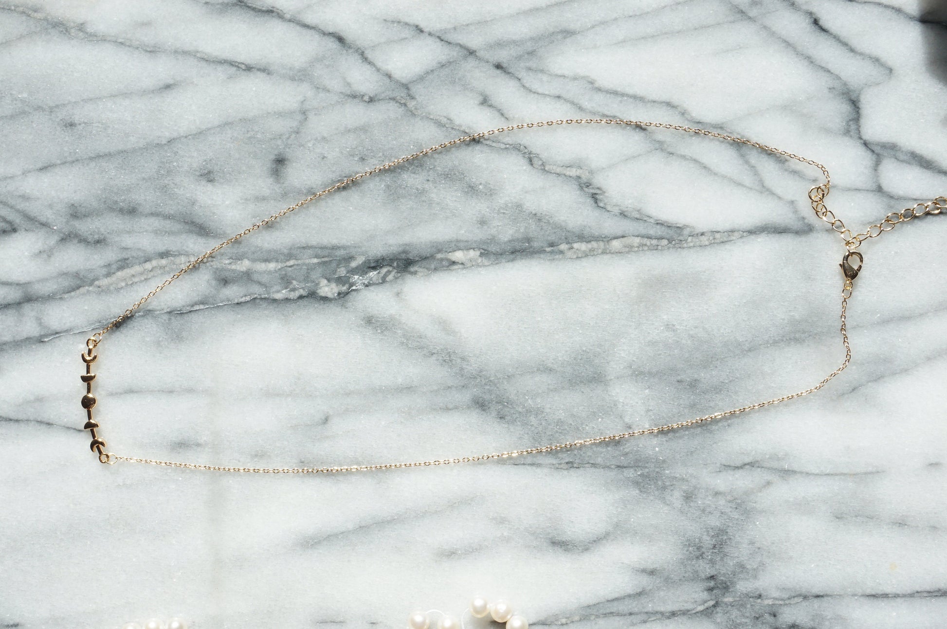 LUNA Moon Phase Bracelet / Necklace / Gold Plated Moon Necklace