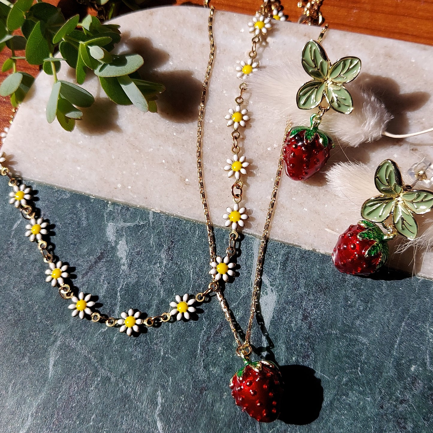 ICHIGO Strawberry Gold Necklace / Summer Necklace