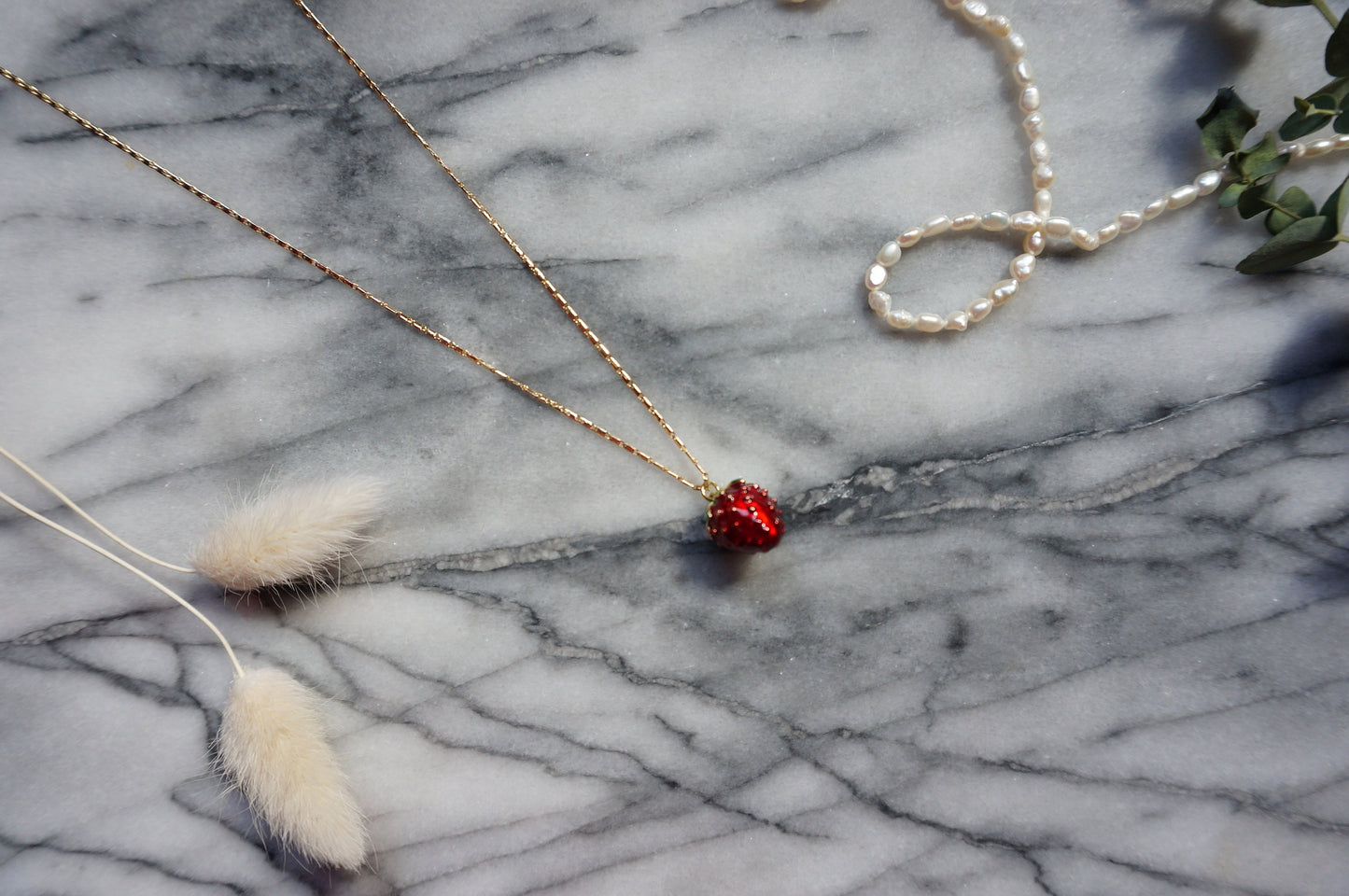 ICHIGO Strawberry Gold Necklace / Summer Necklace