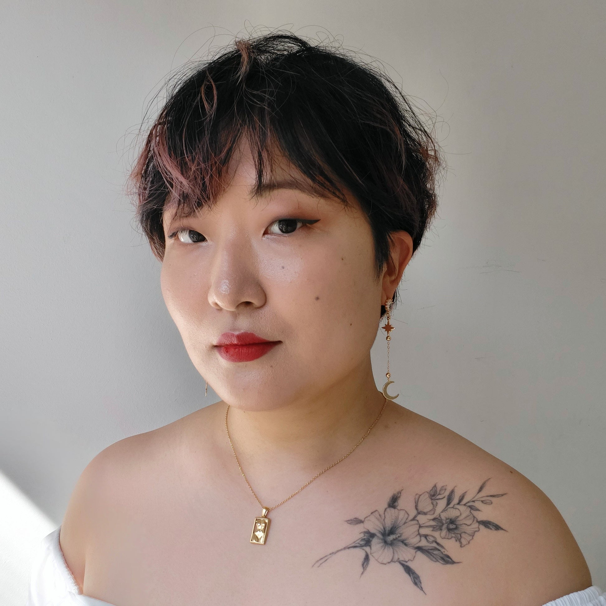 VENUS - Body / Bust Gold Plated Necklace / Art Necklace