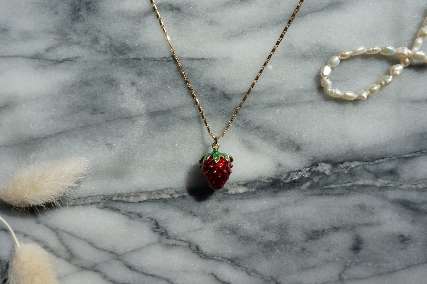 ICHIGO Strawberry Gold Necklace / Summer Necklace