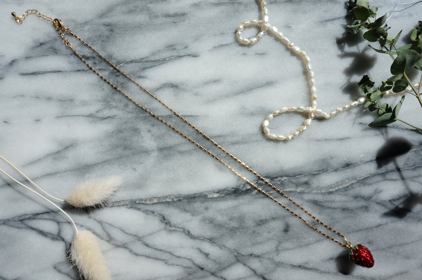 ICHIGO Strawberry Gold Necklace / Summer Necklace