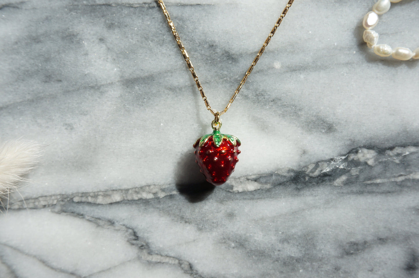 ICHIGO Strawberry Gold Necklace / Summer Necklace