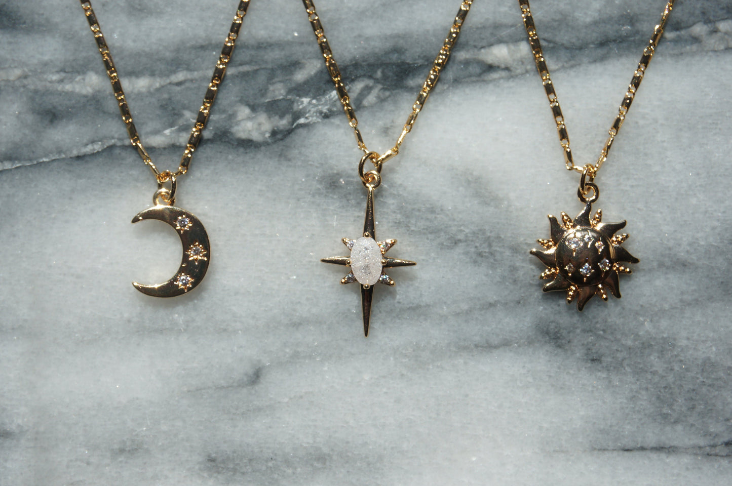 NEBULA Moon/ Star/ Sun Necklace / Celestial Necklaces