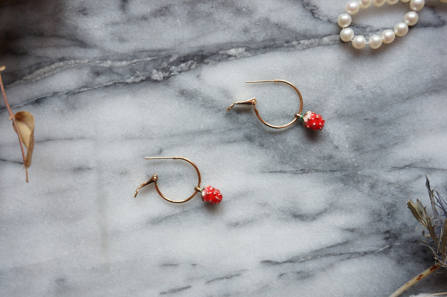 SHORTCAKE Strawberry Hoop Earrings