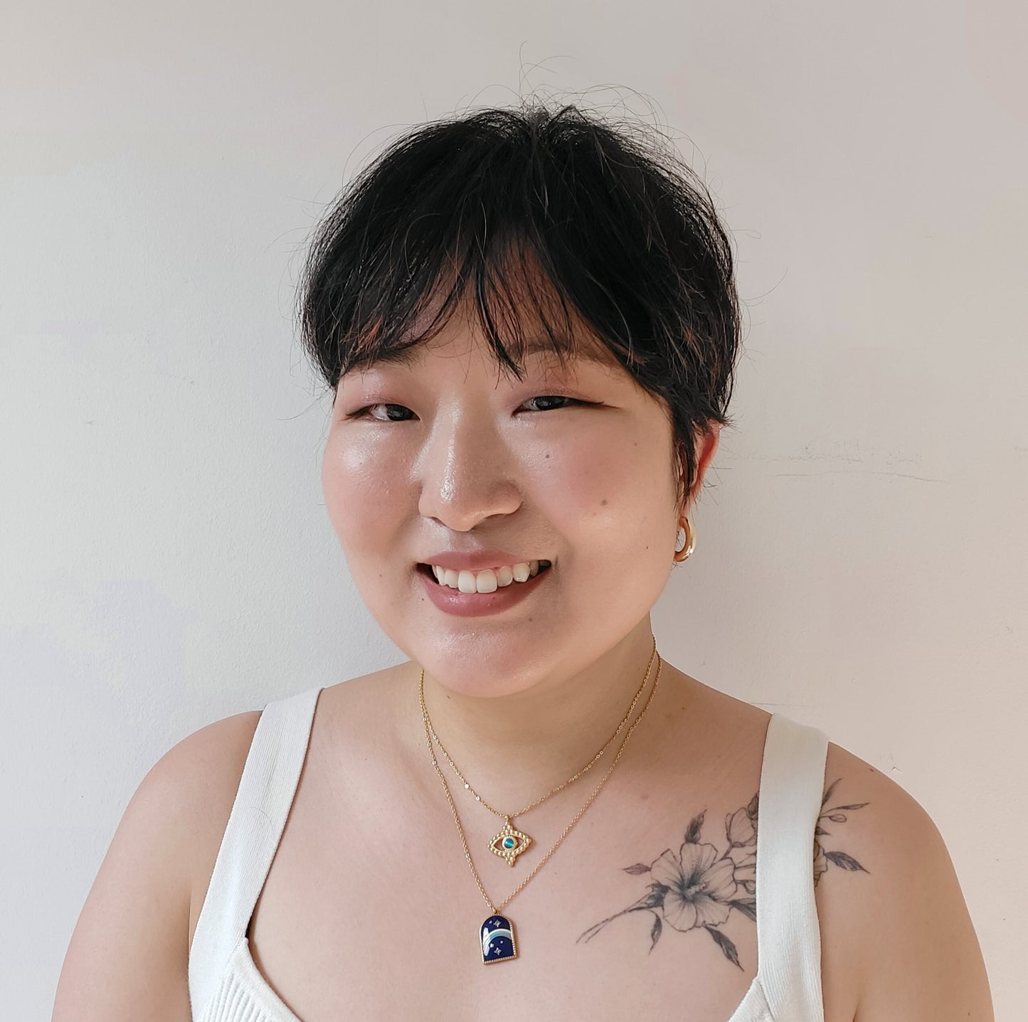 FATIMA EYE / Tiger eye Gold Necklace