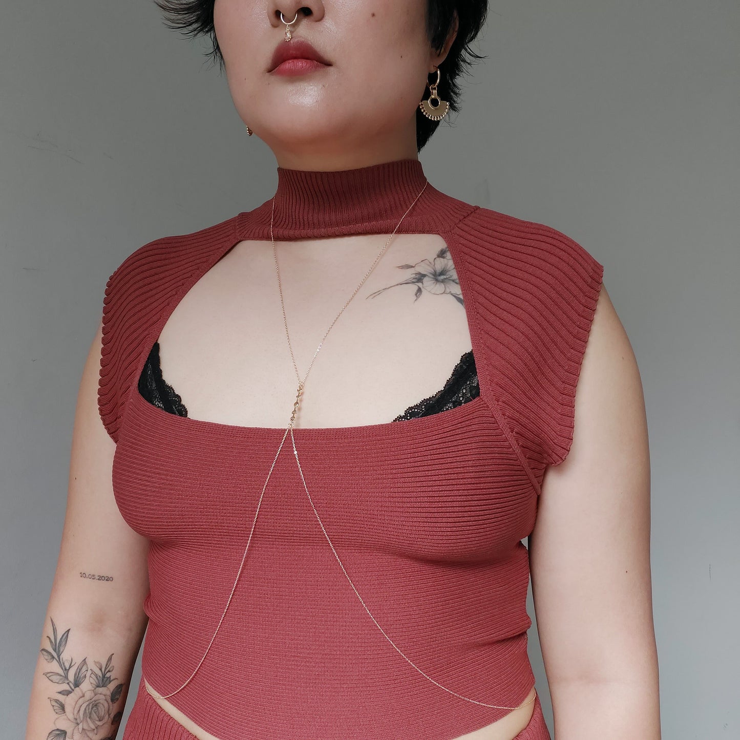 Dainty Septum Clip On Piercing / Teardrop Septum Clip on