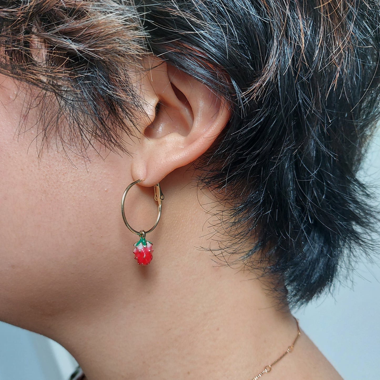 SHORTCAKE Strawberry Hoop Earrings