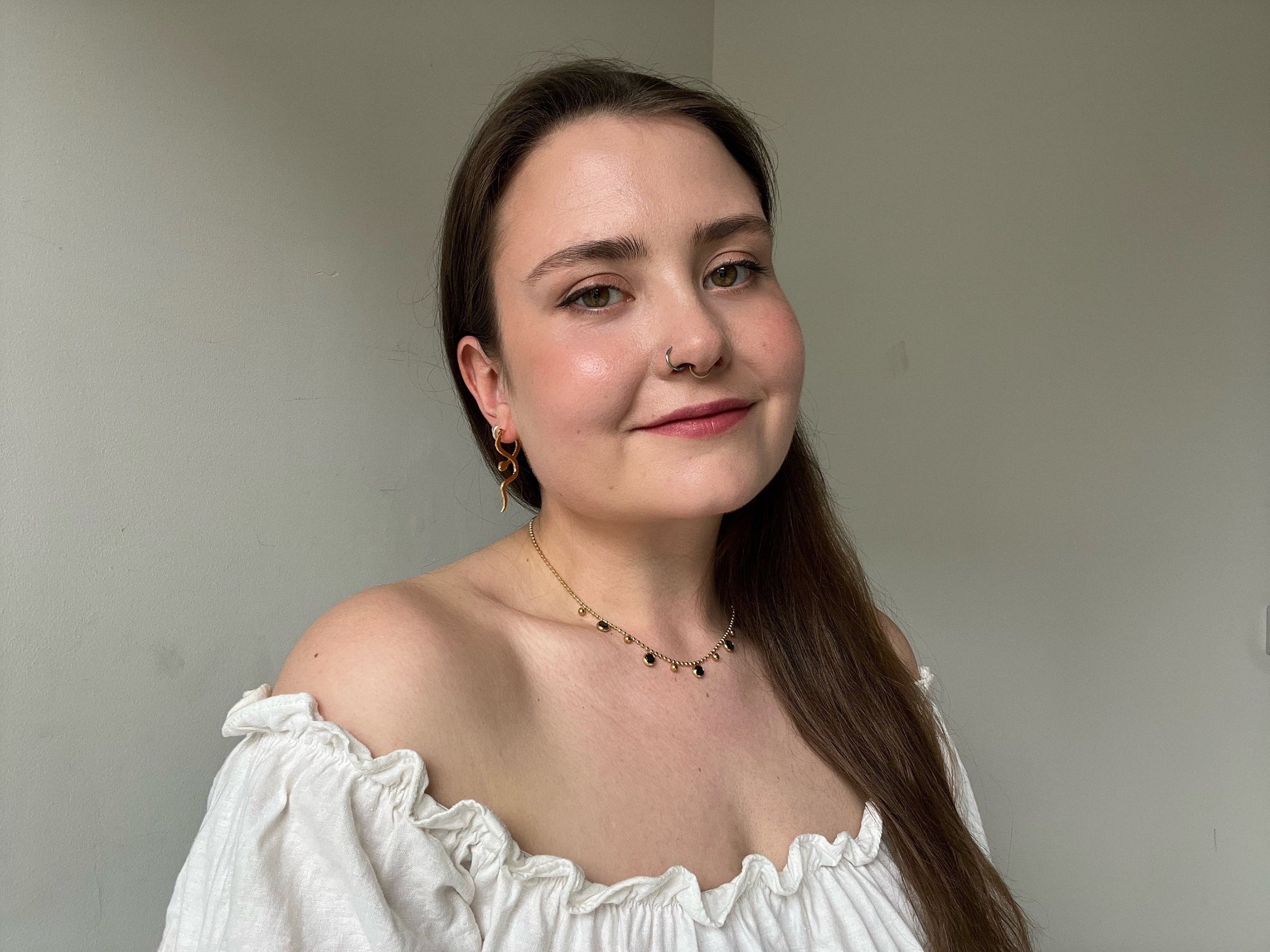 Green / Black Gem Gold Necklace