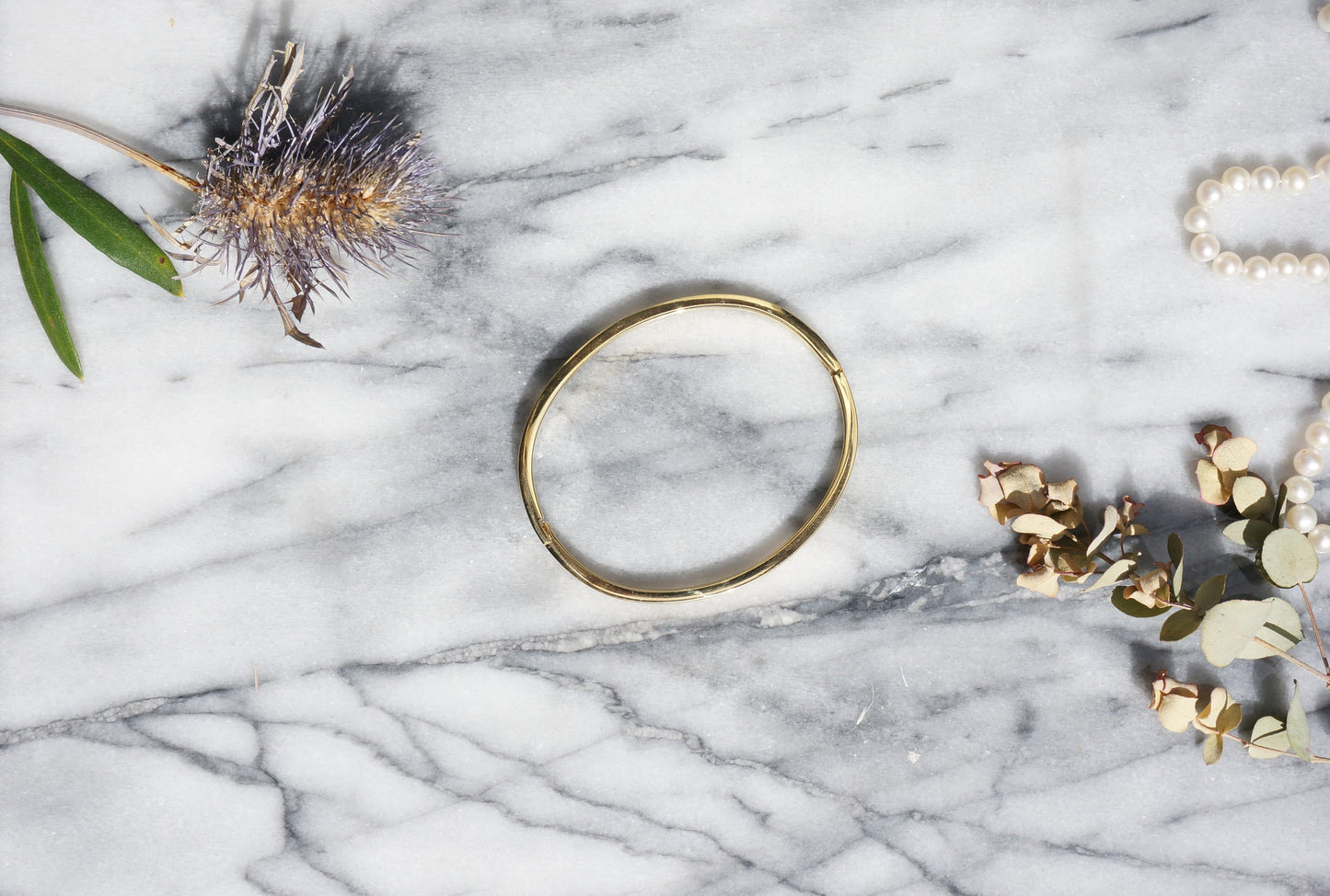 Minimal Silver / Gold Hinge Close Bangle / Bracelet