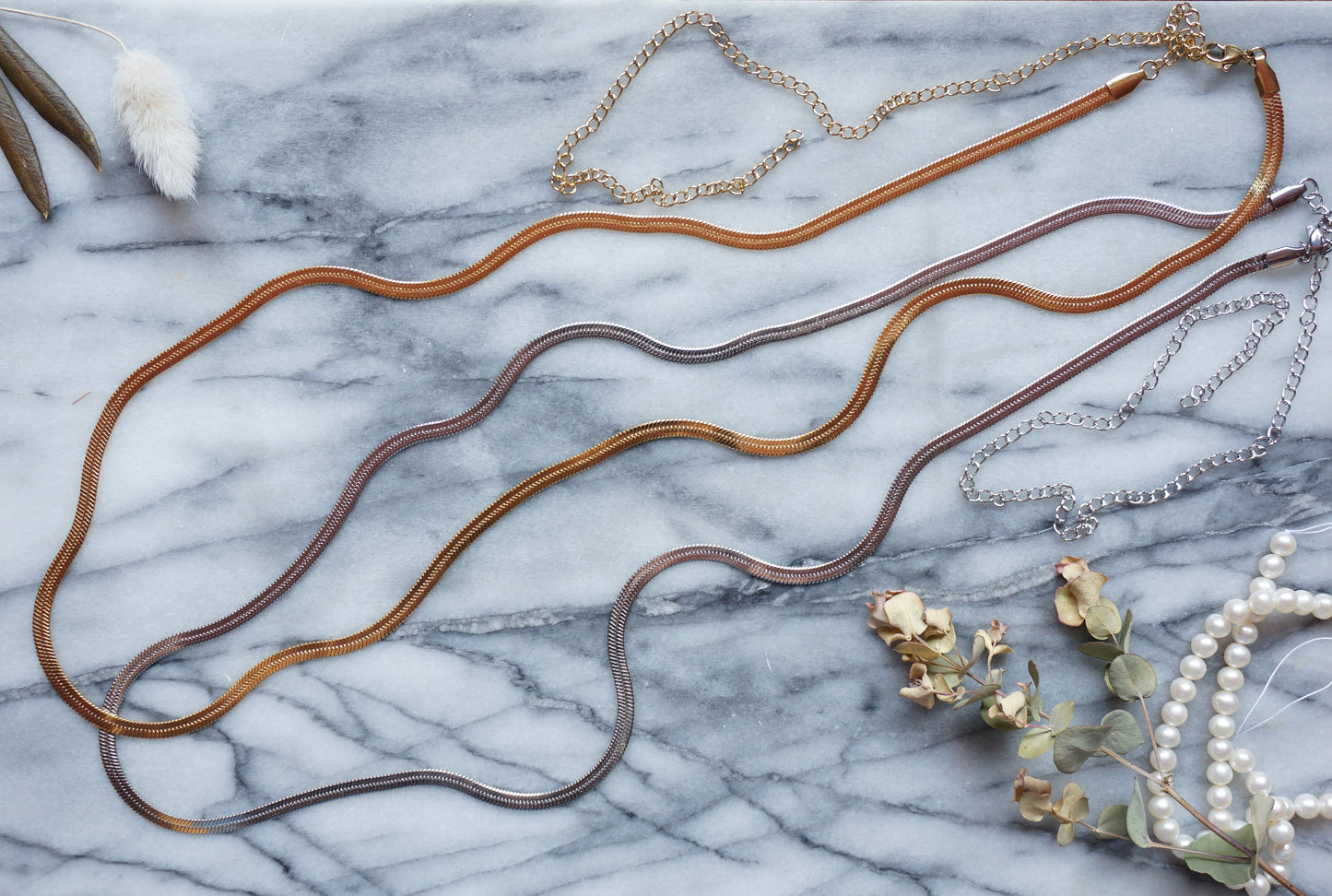 Minimal Gold / Silver Flat Snake Body Chain