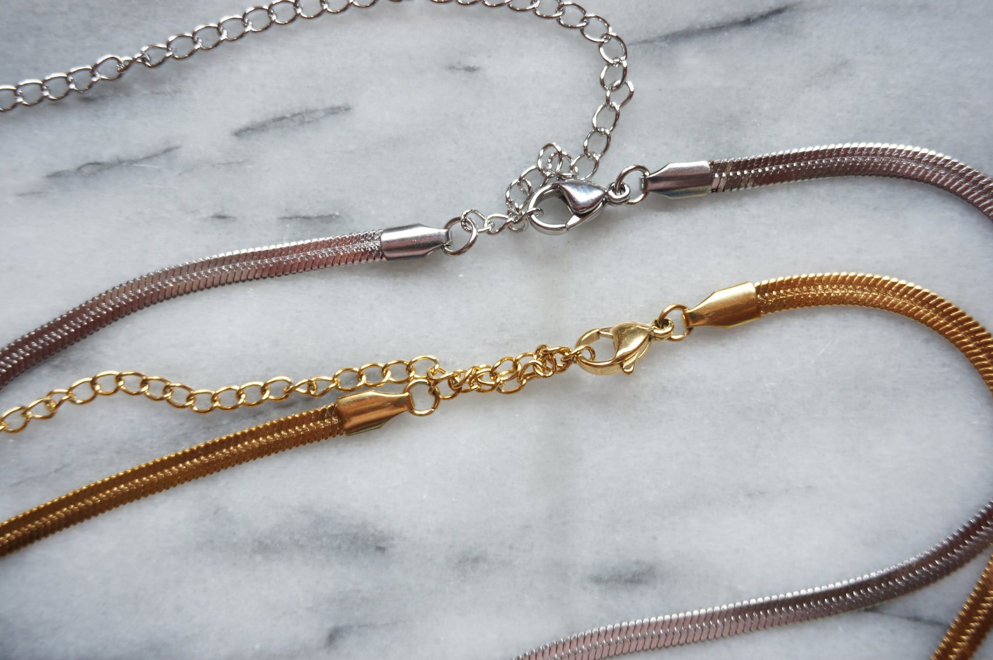 Minimal Gold / Silver Flat Snake Body Chain
