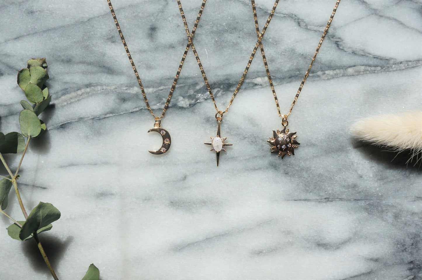 NEBULA Moon/ Star/ Sun Necklace / Celestial Necklaces