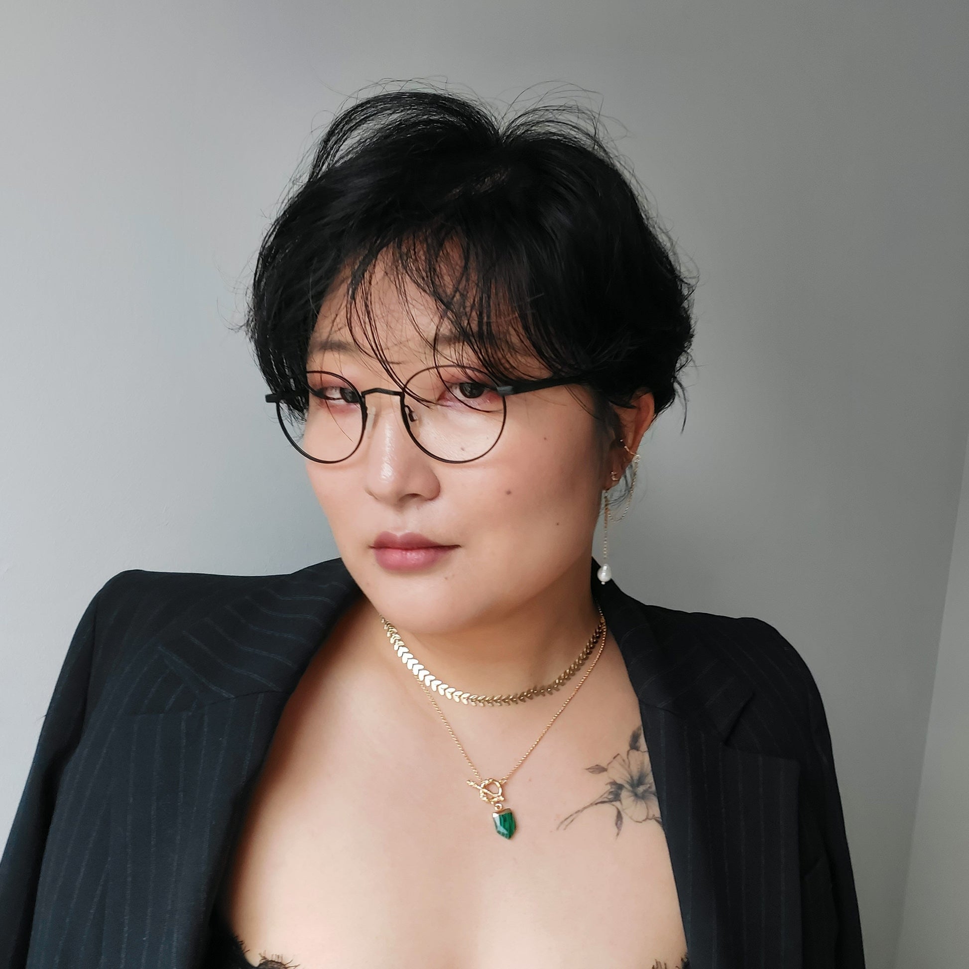 Gold / Silver Leaf Chain Necklace / Gold Silver Choker / Leaf Necklace