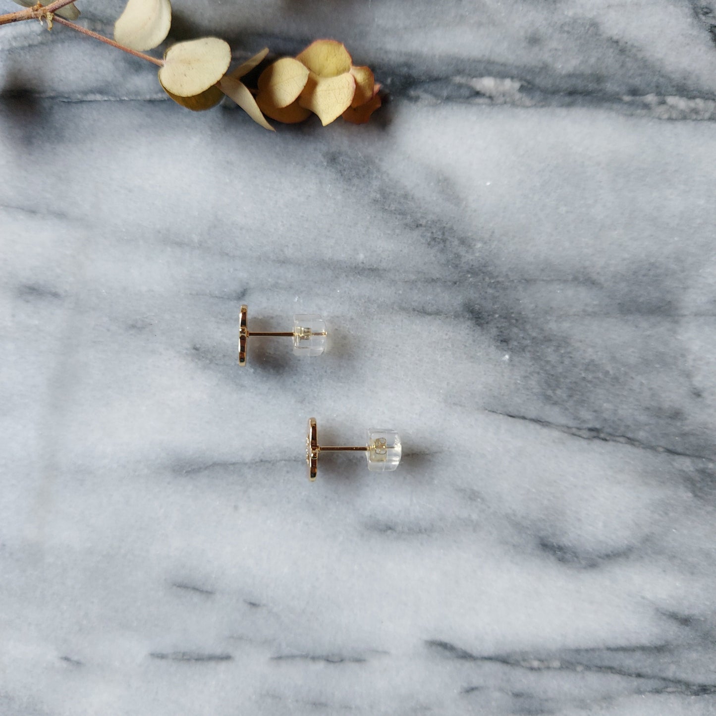 JACK Gold Pumpkin Studs / Halloween Earrings / Jack o'Lantern Earrings