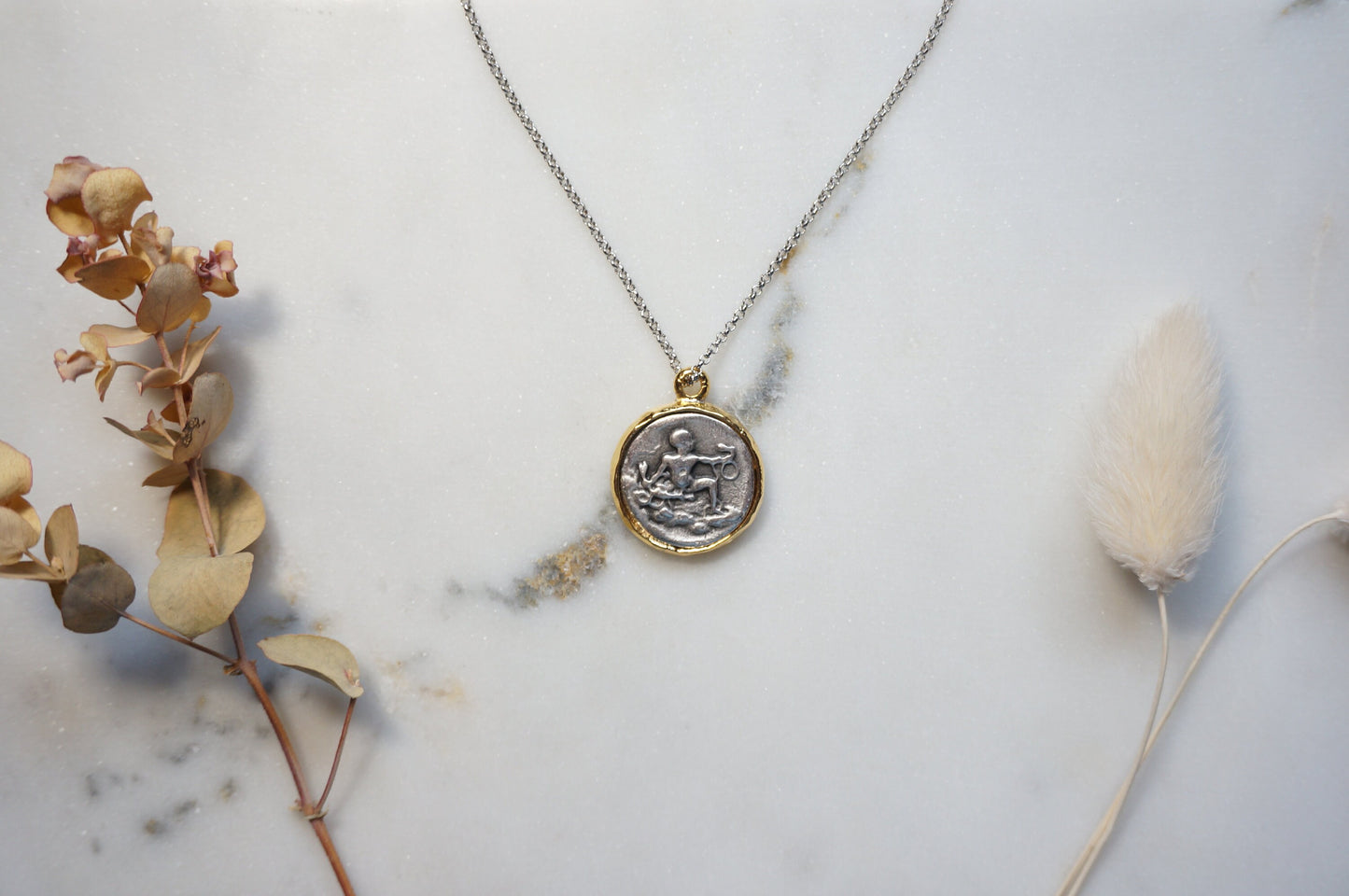 NASSAU Gold and Silver Coin Necklace
