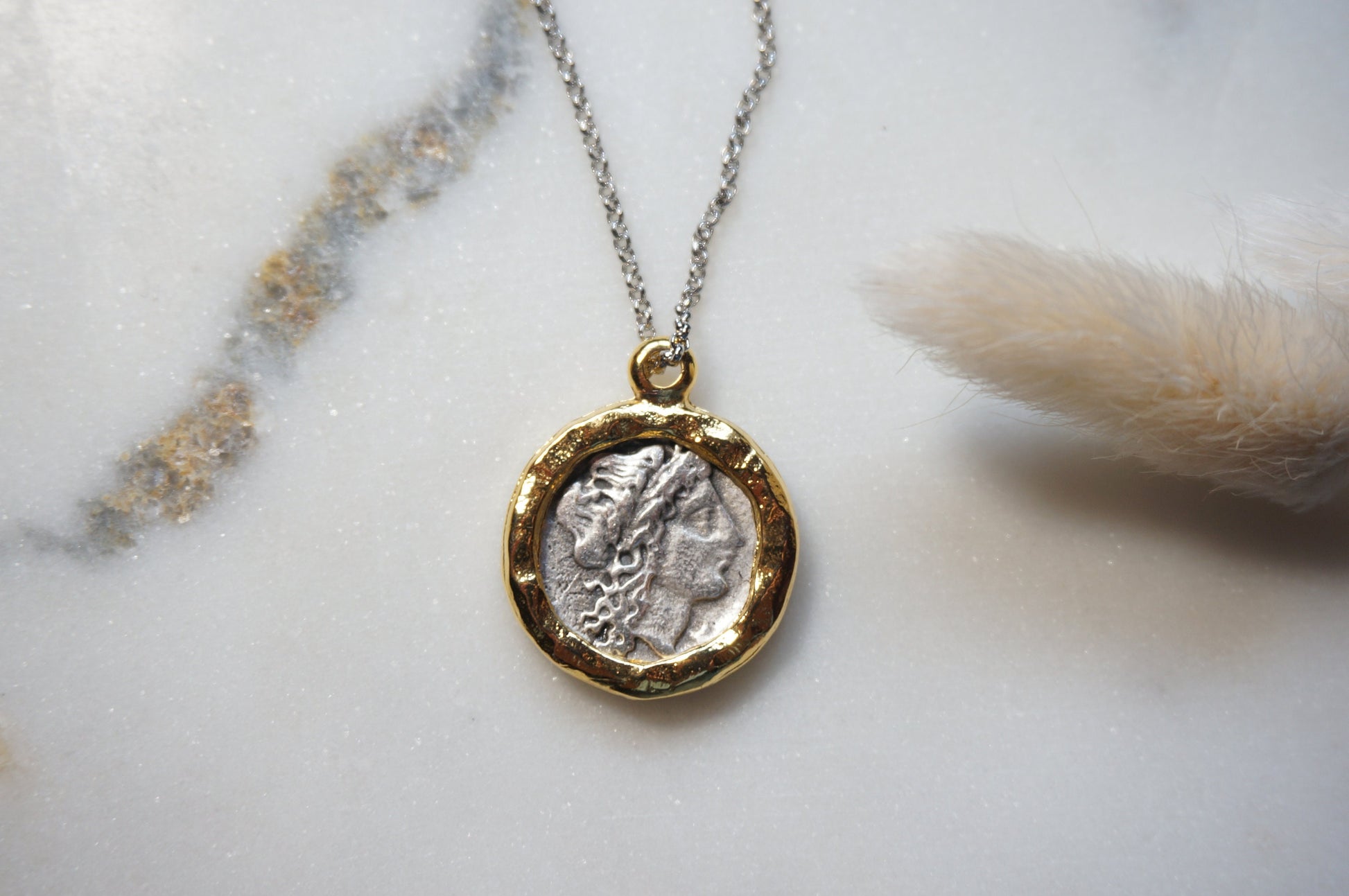 NASSAU Gold and Silver Coin Necklace