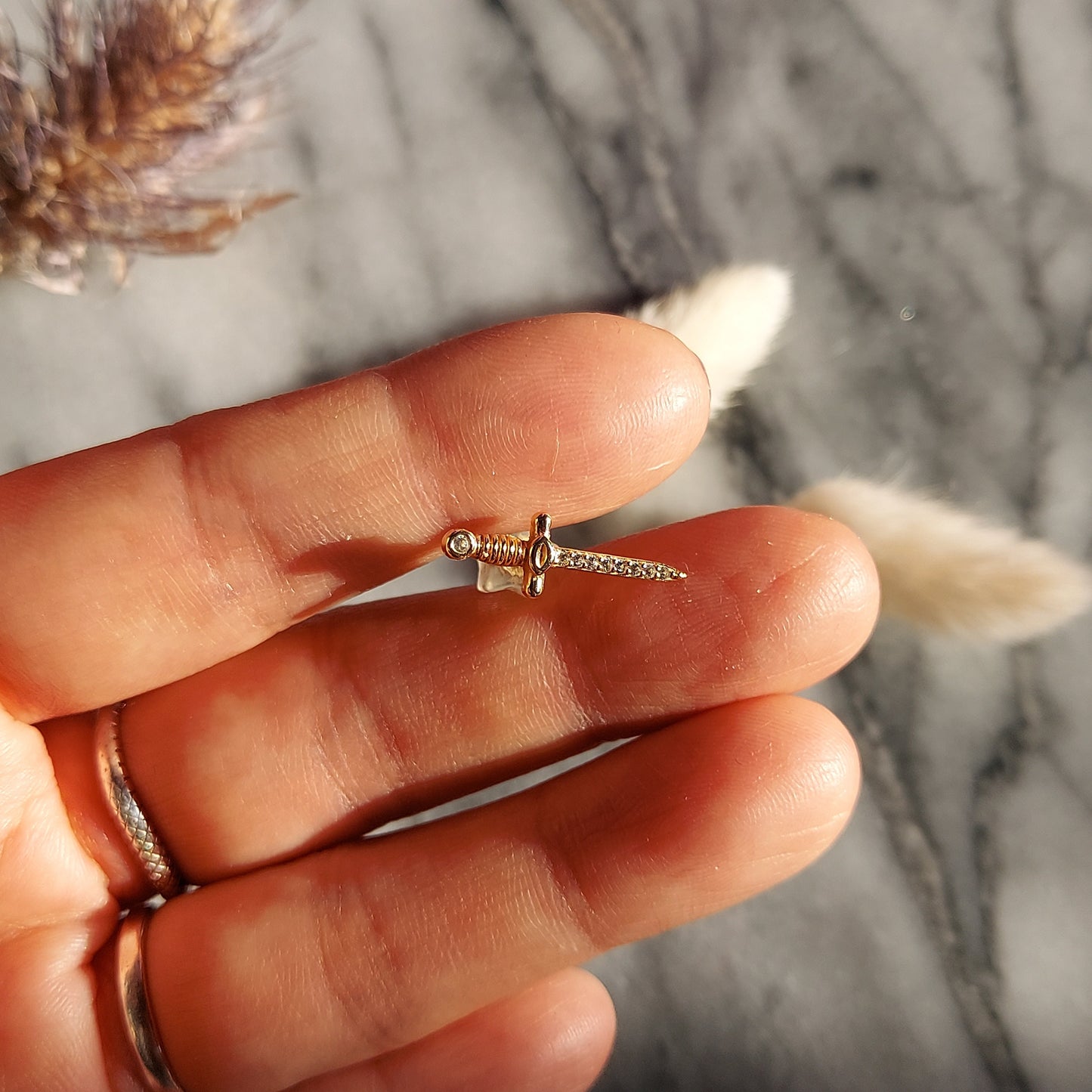 Dainty Dagger Stud Earring / Mini Sword Stud Earring