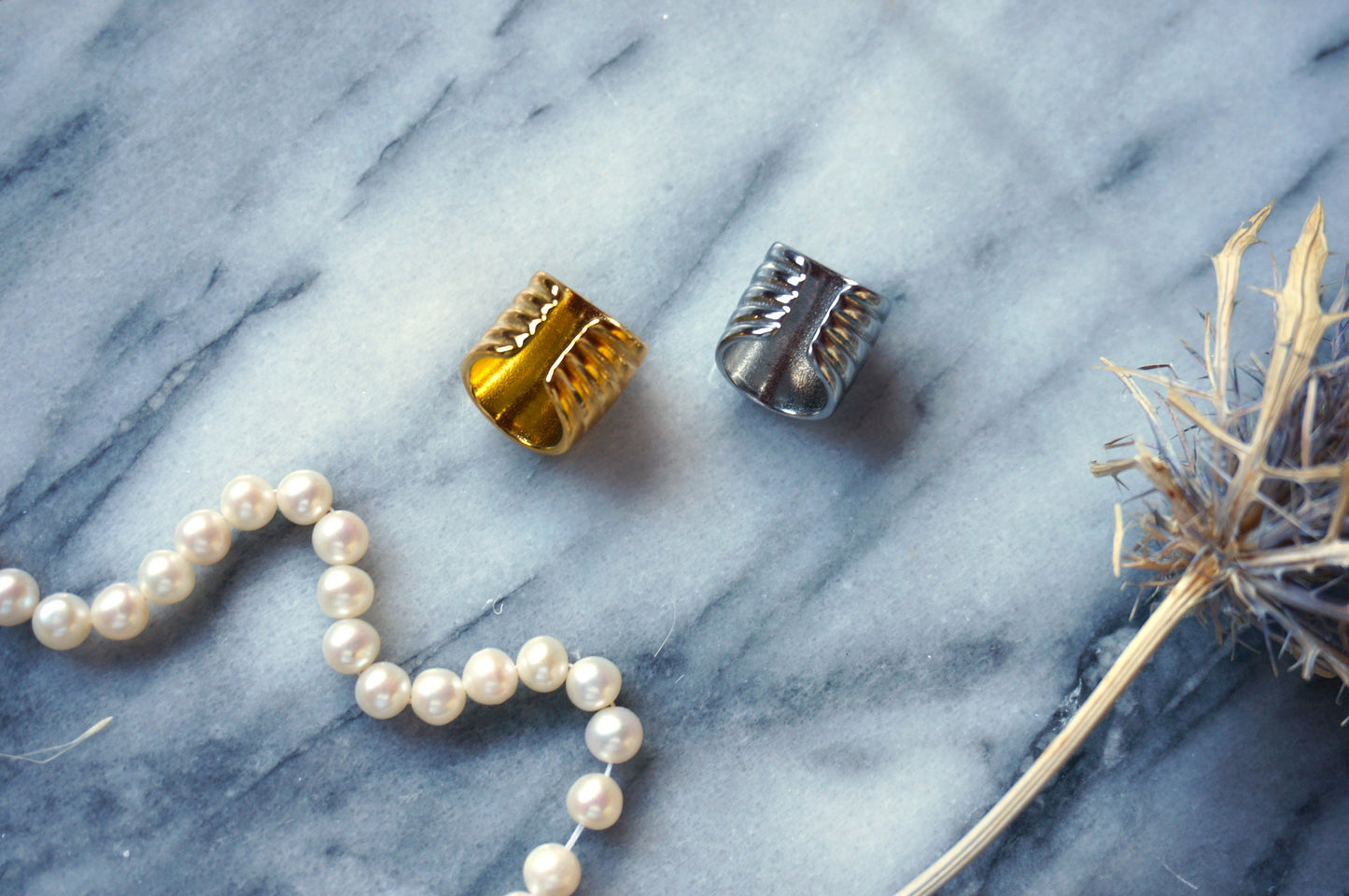 Alexei Minimal Chunky Gold/ Silver Ear Cuff Single