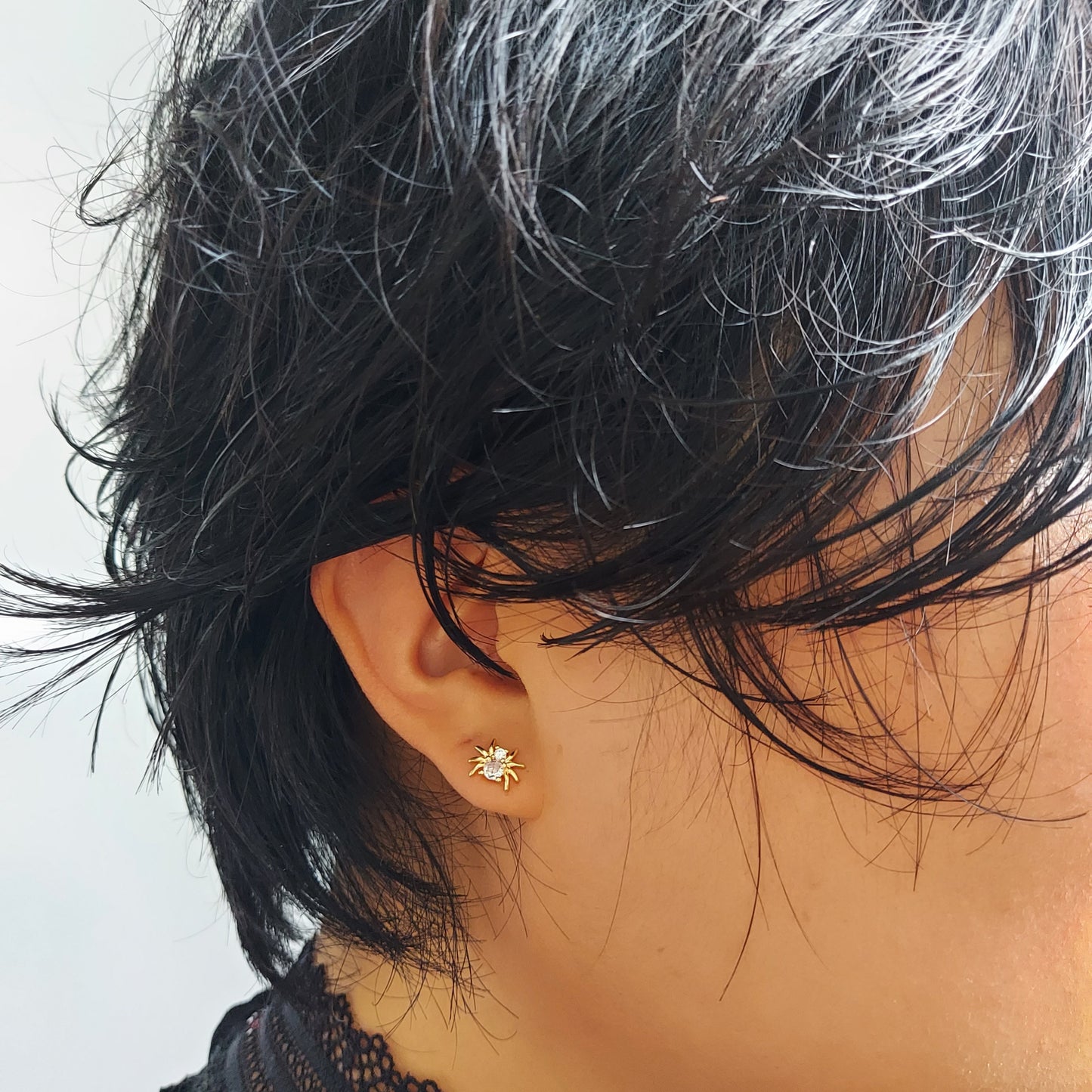 ARAGOG Tiny Spider Stud Earrings / Gold Spider Studs