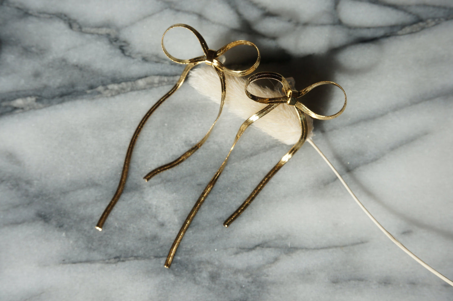 BOW - Gold / Silver Bow Stud Earrings