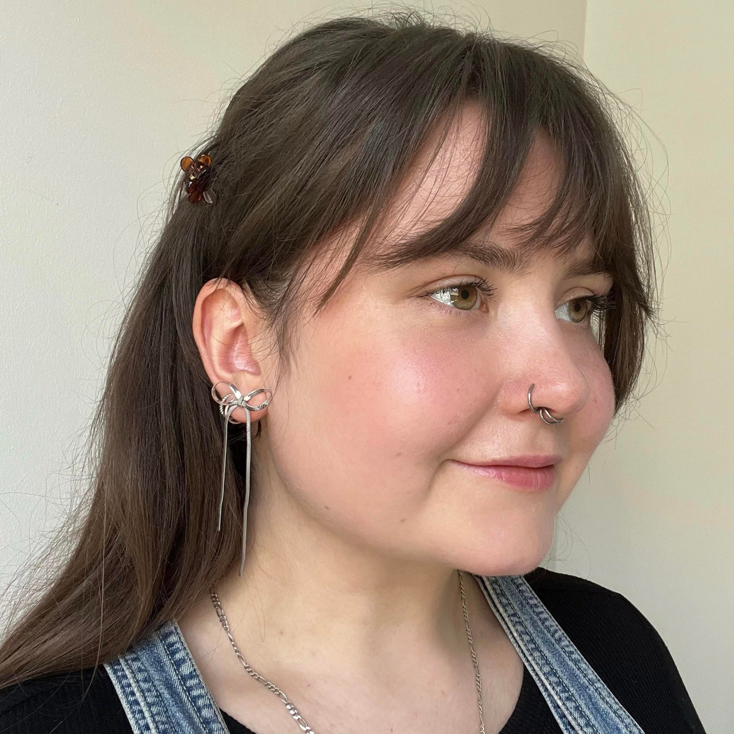 BOW - Gold / Silver Bow Stud Earrings