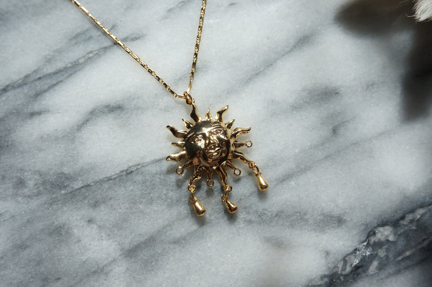 SUNNIVA Gold Sun Necklace