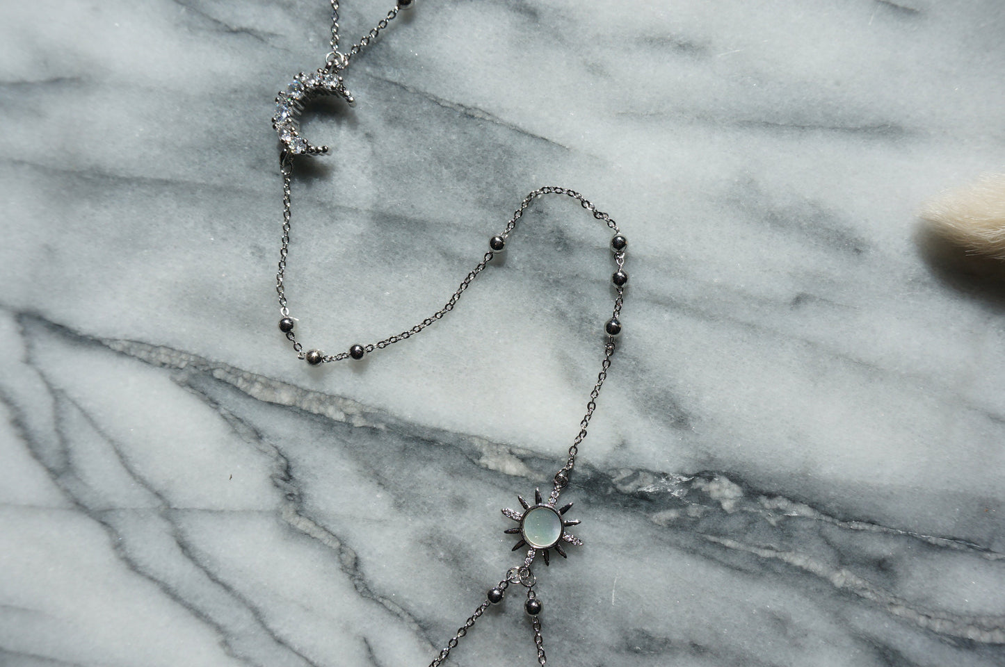 Moon and Sun 18k Gold / Silver Plated Body Chain / Festival body chain