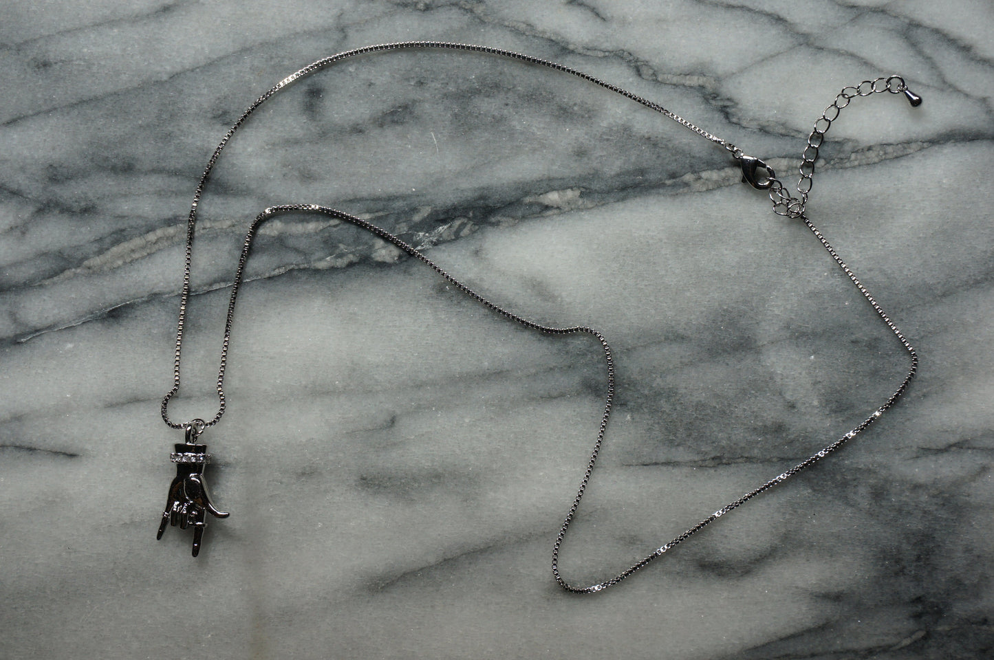 HORNS Gold / Silver Hand Sign Necklace