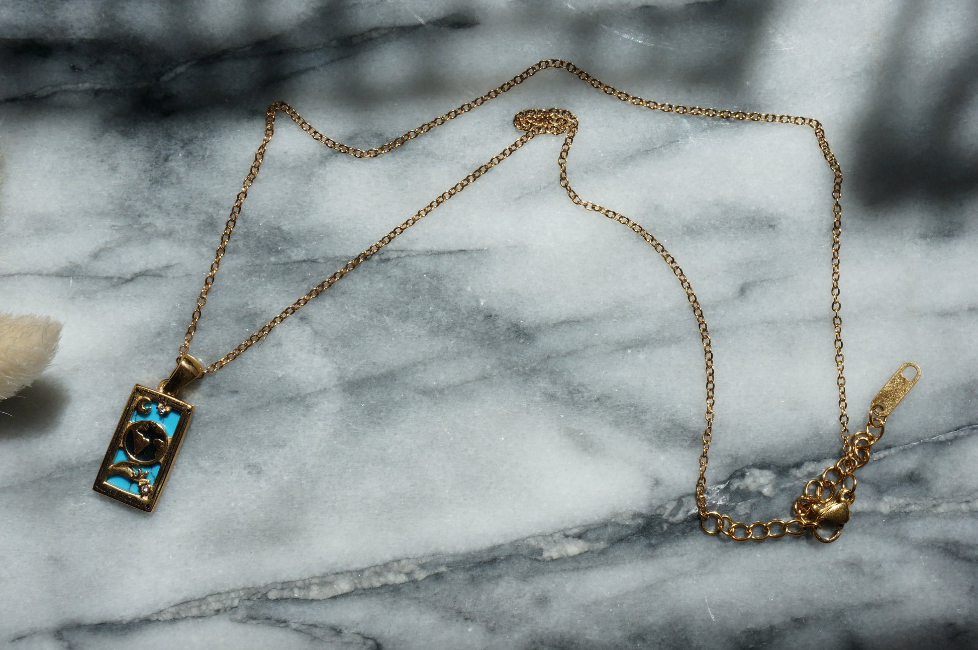 Gold Tarot Card Necklaces / Tarot Card Frame Necklaces / The Empress / The Lovers / The World