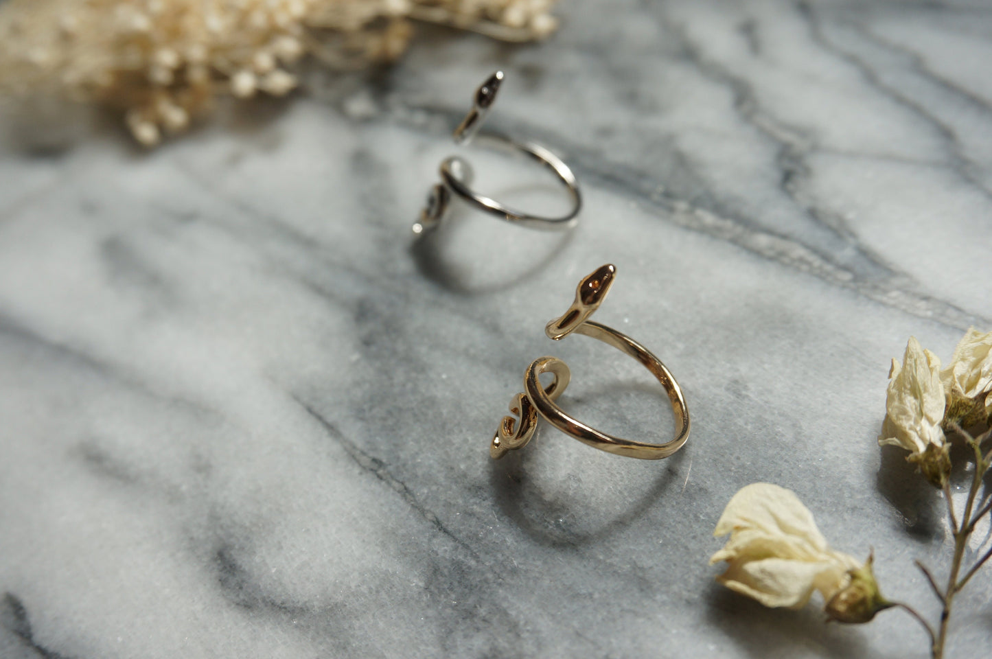 White Rose Gold Radial Stud Earrings