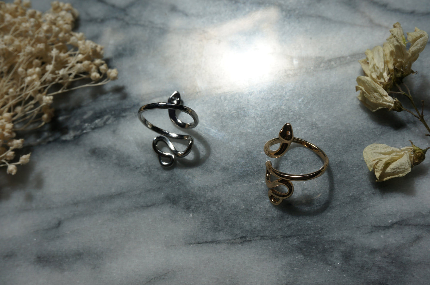 White Rose Gold Radial Stud Earrings