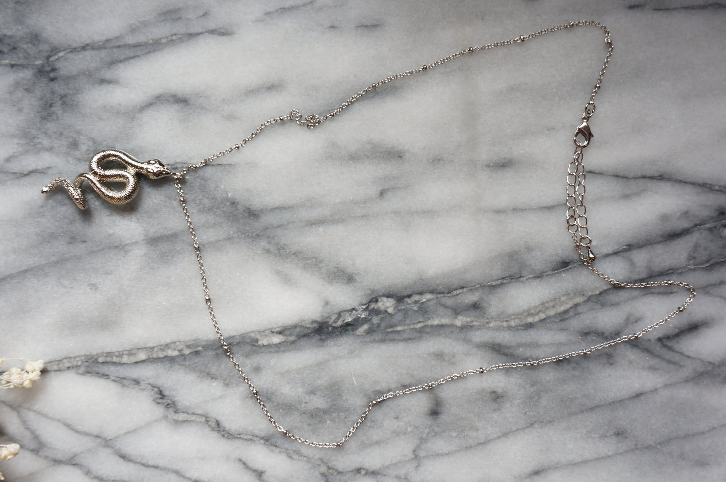 Python Gold/Silver necklace / Snake Necklace
