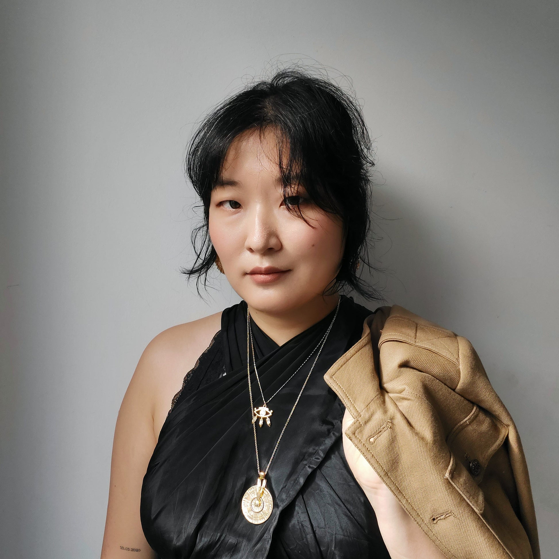 Evil Eye with Gem Pendant Necklace