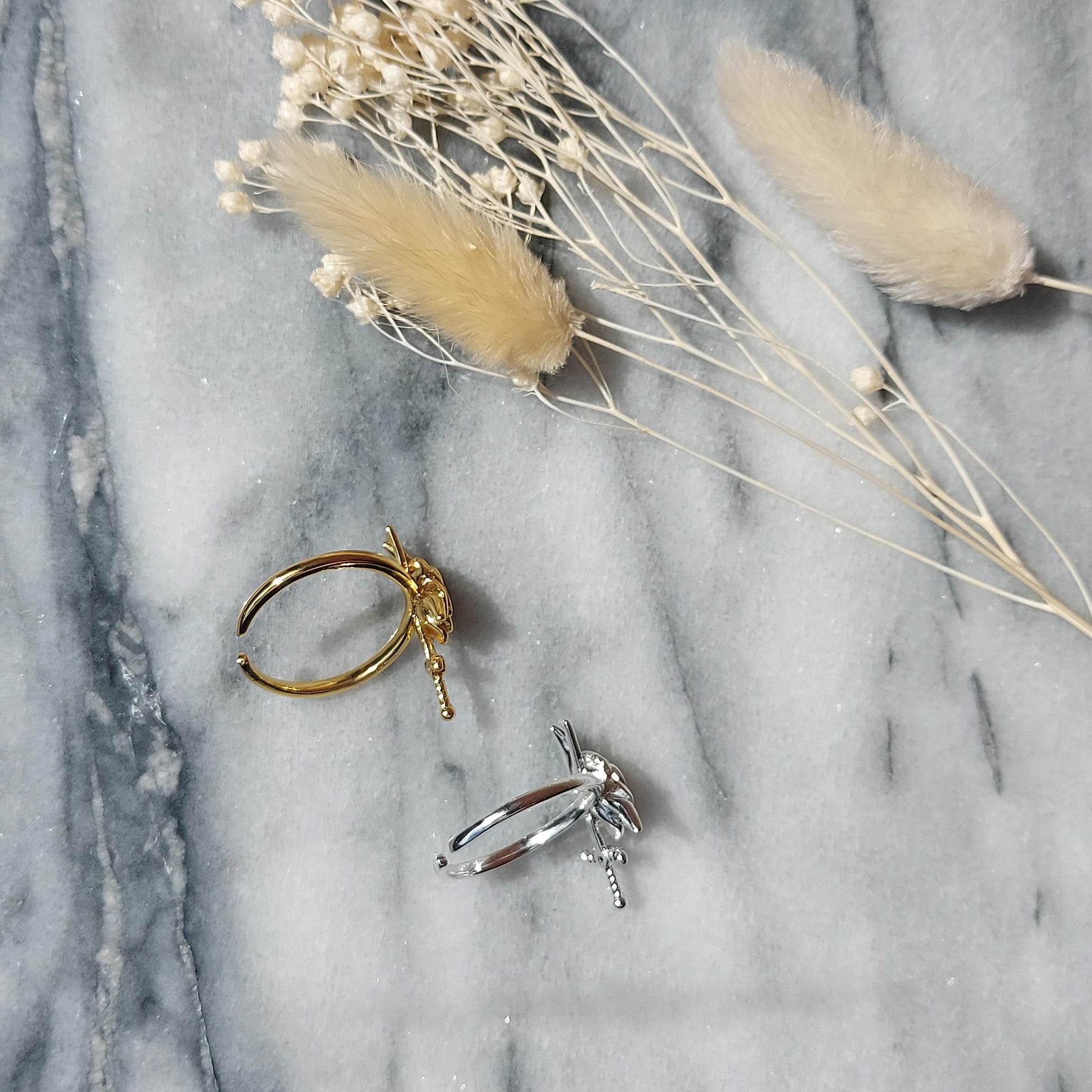 ALUCARD Rose and Sword Silver / Gold Adjustable Ring