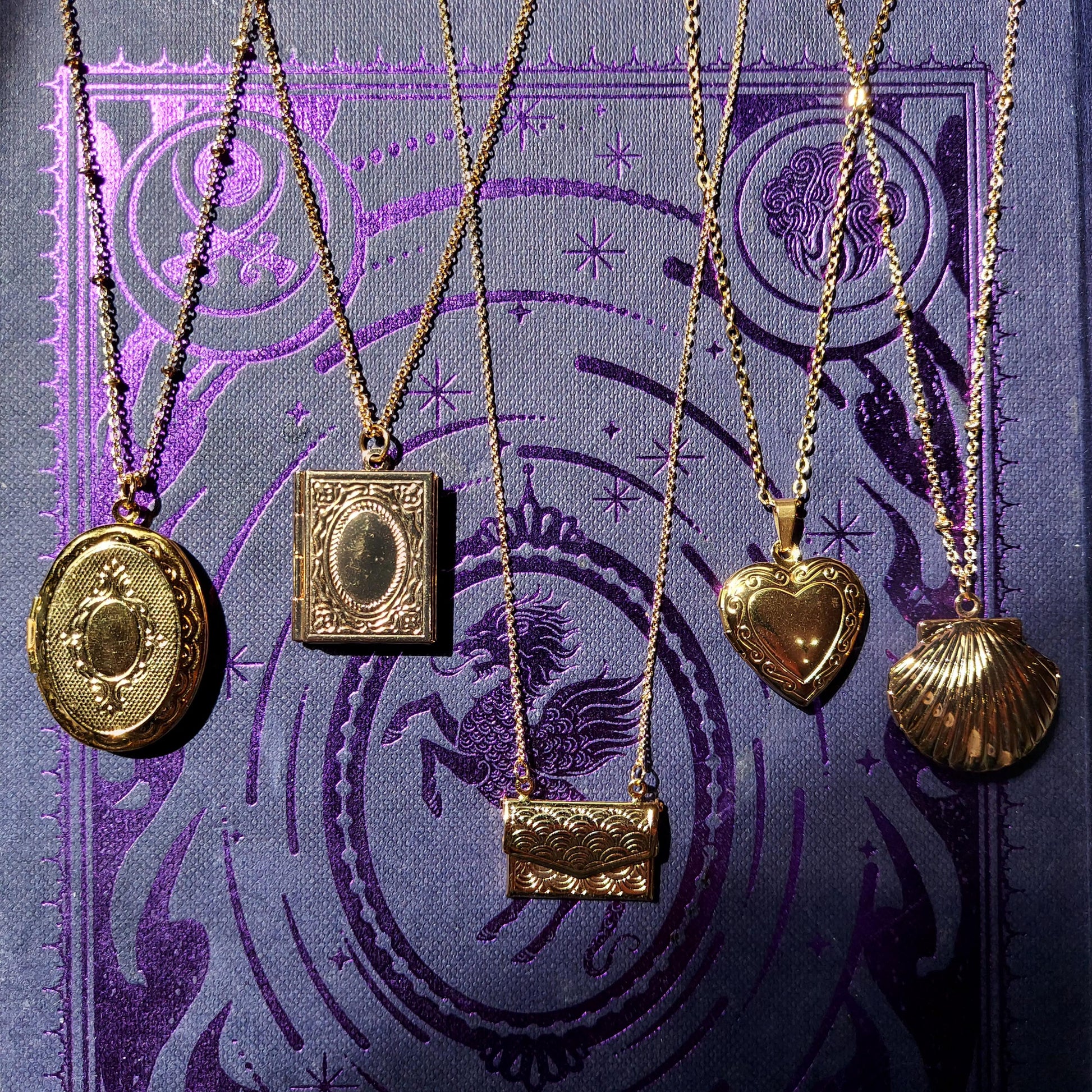 Envelope / Letter Gold Locket Necklace