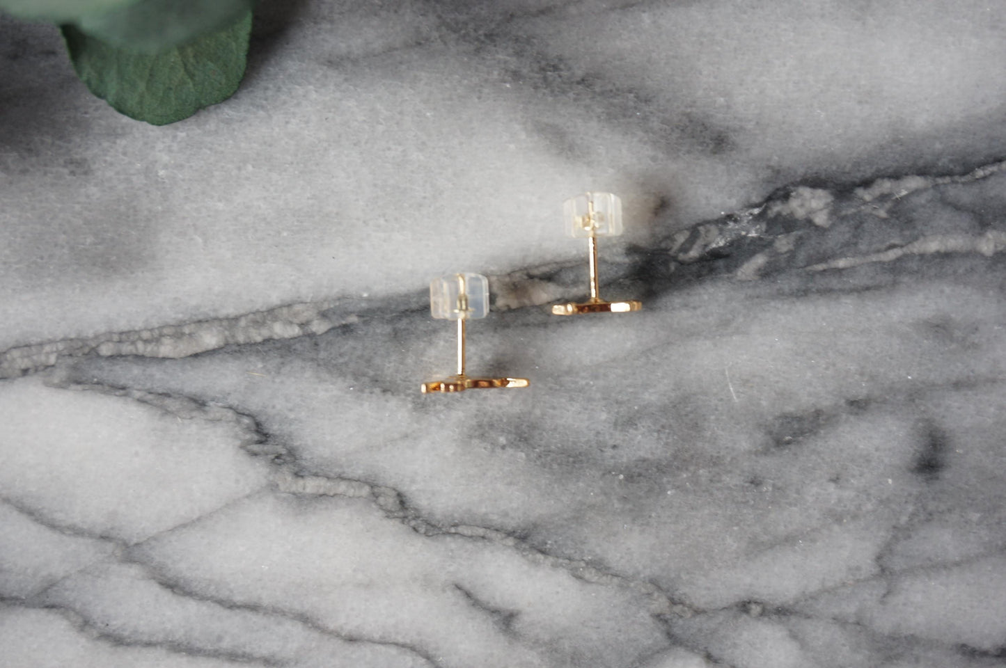 Cat Gold Stud Earrings